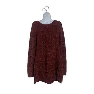 Pink Rose Burgundy Chenille Sweater Dress Size XL